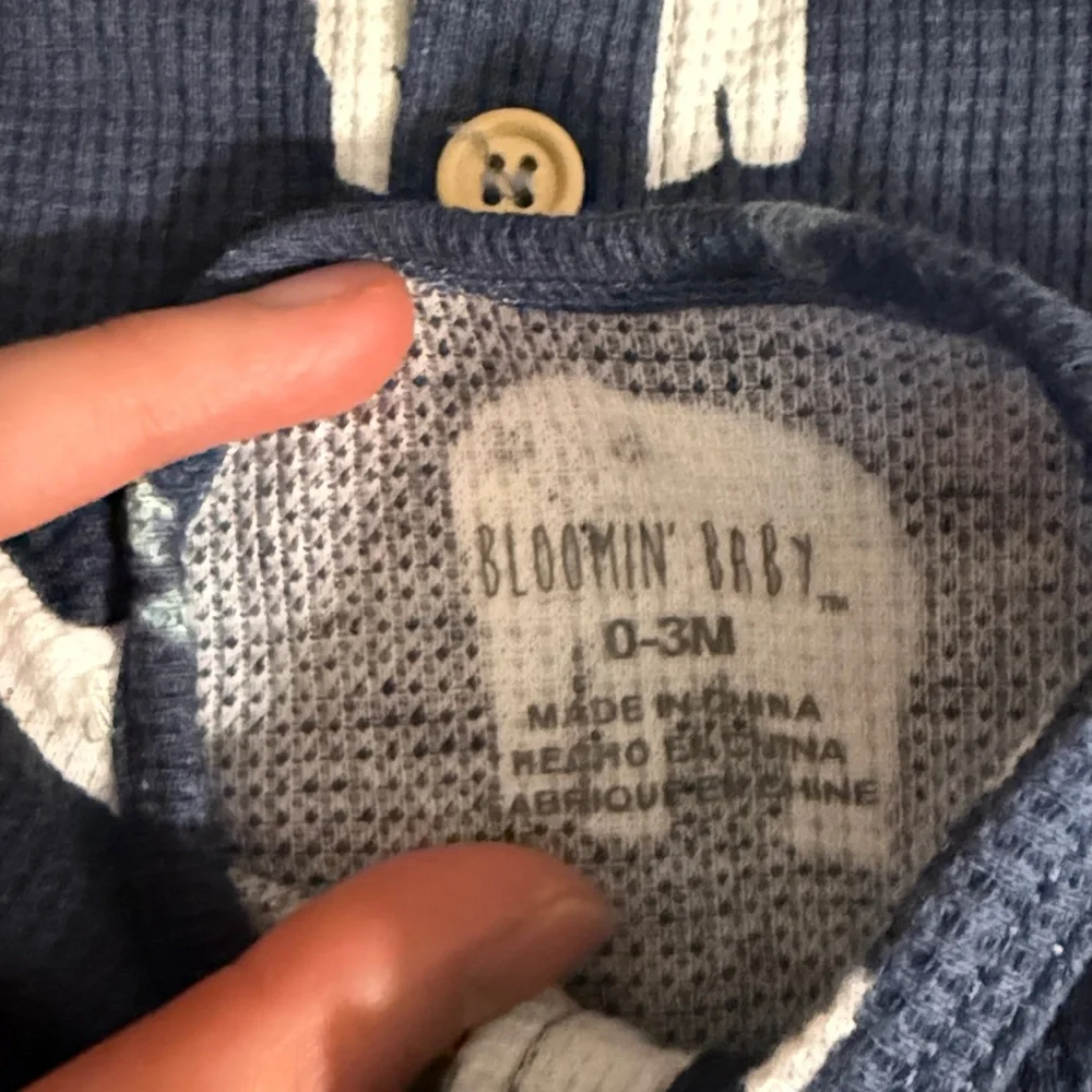 Navy Polar Bear Thermal One-Piece for Kids